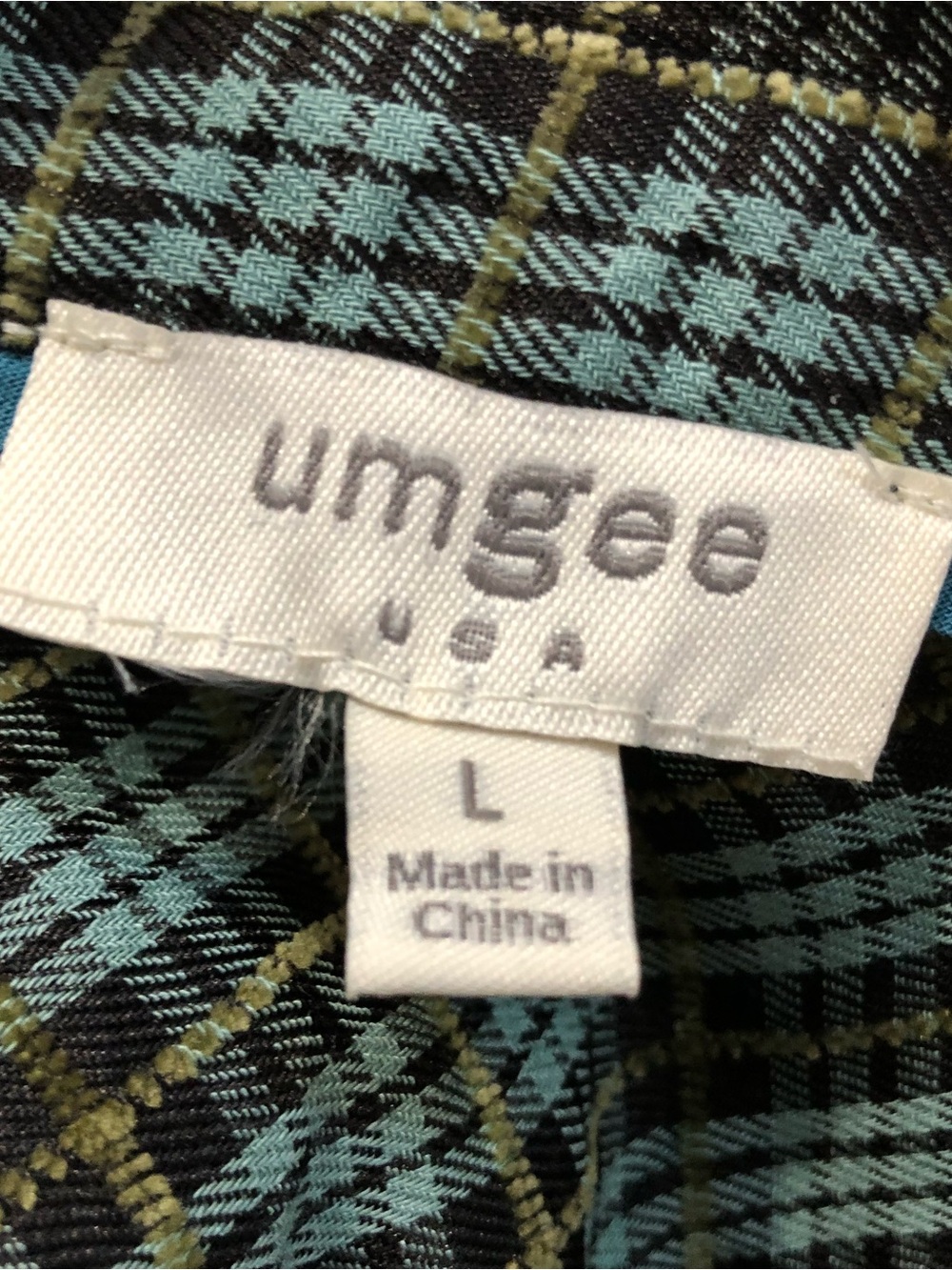 Umgee Long Sleeve Plaid Tiered Mini Dress - Large - Picture 4 of 7